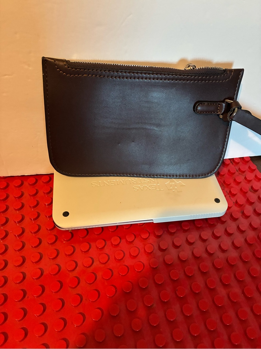 Louis Vuitton Brown Leather Zip Wristlet Pouch - Picture 4 of 6
